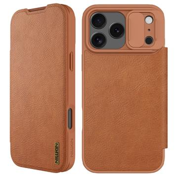 Custodia Flip Nillkin Qin Pro per iPhone 17 Pro - Marrone