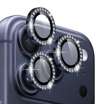 Set di protezioni per la fotocamera con strass per iPhone 17 Pro/17 Pro Max Northjo - Blu