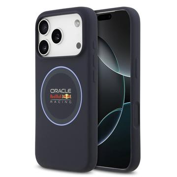 Custodia in silicone liquido per iPhone 17 Pro Oracle Red Bull Racing Blue Ring - Compatibile con MagSafe - Marina