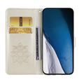 iPhone 17 Pro Custodia portafoglio con strass gufo - Oro