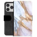 iPhone 17 Pro Custodia Portafoglio - Marmo Elegante