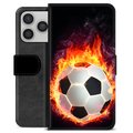 iPhone 17 Pro Custodia Portafoglio - Fiamma di Calcio