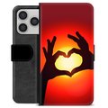 iPhone 17 Pro Custodia Portafoglio - Siluetta del Cuore