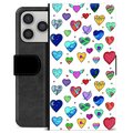 iPhone 17 Pro Custodia Portafoglio - Cuori