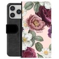 iPhone 17 Pro Custodia Portafoglio - Fiori Romantici