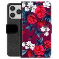 iPhone 17 Pro Custodia Portafoglio - Fiori Vintage