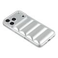 Custodia in TPU antiurto per giubbotto imbottito per iPhone 17 Pro - Argento