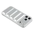 Custodia in TPU antiurto per giubbotto imbottito per iPhone 17 Pro - Argento