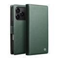 Custodia in pelle con portafoglio staccabile 2-in-1 iPhone 17 Pro Qialino - Compatibile con MagSafe - Verde