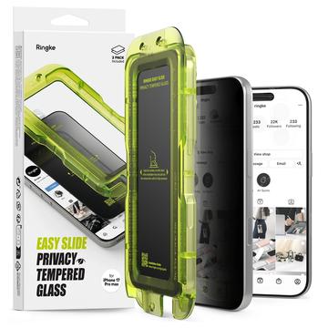 iPhone 17 Pro Ringke Easy Slide Privacy Protezione dello schermo in vetro temperato - 2 pz.