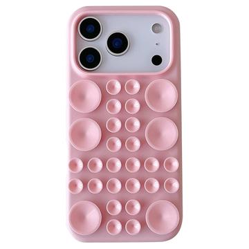 Custodia in silicone per iPhone 17 Pro con ventosa - Rosa
