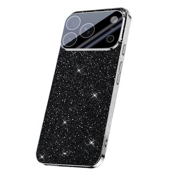 Custodia ibrida con glitter scintillanti per iPhone 17 Pro - Nera