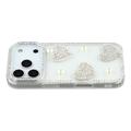 Custodia ibrida iPhone 17 Pro Amore scintillante e perla - Trasparente