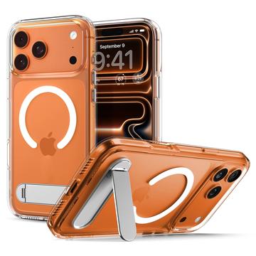 Custodia MagSafe con supporto iPhone 17 Pro Spigen Ultra Hybrid S Mag - Bianca / Trasparente