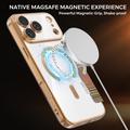 Custodia a libro magnetica elegante per iPhone 17 Pro con scomparti per carte RFID - Marrone