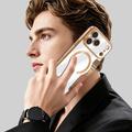 Custodia a libro magnetica elegante per iPhone 17 Pro con scomparti per carte RFID - Marrone