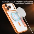 Custodia a libro magnetica elegante per iPhone 17 Pro con scomparti per carte RFID - Arancione