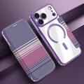 Custodia a libro magnetica elegante per iPhone 17 Pro con scomparti per carte RFID - Viola