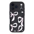 Custodia antiurto in TPU per iPhone 17 Pro con bordi rialzati - Nera / Grande fiocco