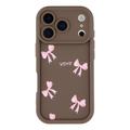 Custodia elegante in TPU antiurto per iPhone 17 Pro con bordi rialzati - Marrone / Arco