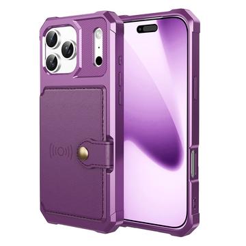 Custodia in TPU per iPhone 17 Pro con portacarte - Viola