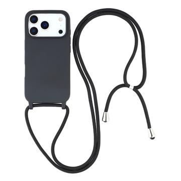 Custodia in TPU per iPhone 17 Pro con cordino - nera