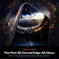 iPhone 17 Pro Torras OrigArmor Protezione per schermo intero in vetro temperato con strumento di allineamento automatico - Bordo nero