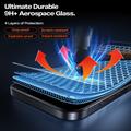 iPhone 17 Pro Torras OrigArmor Protezione per schermo intero in vetro temperato con strumento di allineamento automatico - Bordo nero