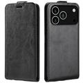 Custodia Flip Verticale con Slot per Schede per iPhone 17 Pro - Nera
