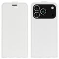 Custodia Flip Verticale con Slot per Schede per iPhone 17 Pro - Bianca