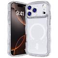 Custodia MagSafe per iPhone 17 Pro Wave-Edge Laser Glitter - Trasparente