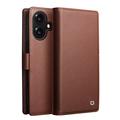 Custodia in pelle con portafoglio staccabile 2-in-1 iPhone 17 Qialino - Compatibile con MagSafe - Marrone