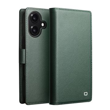 Custodia in pelle con portafoglio staccabile 2-in-1 iPhone 17 Qialino - Compatibile con MagSafe - Verde