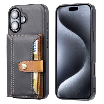 Custodia in Stile Retrò con Portafoglio per iPhone 17