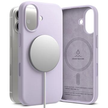 Custodia MagSafe in silicone liquido Ringke per iPhone 17 - Viola Chiaro