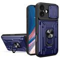 Custodia ibrida con anello rotante e protezione per fotocamera per iPhone 17 - Blu