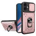 Custodia ibrida con anello rotante e protezione per fotocamera per iPhone 17 - Rosa Oro