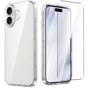 Custodia in TPU Saii 2 in 1 e protezione dello schermo in vetro temperato per iPhone 17