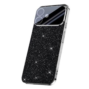 Custodia ibrida con glitter scintillanti per iPhone 17 - Nera