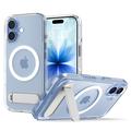 Custodia MagSafe iPhone 17 Spigen Ultra Hybrid S Mag con Kickstand - Bianca / Trasparente