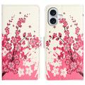 Custodia a Portafoglio Serie Style per iPhone 17 - Fiori Rosa