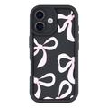 Custodia antiurto in TPU per iPhone 17 con bordi rialzati - Nera / Grande fiocco