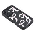 Custodia antiurto in TPU per iPhone 17 con bordi rialzati - Nera / Grande fiocco