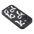 Custodia antiurto in TPU per iPhone 17 con bordi rialzati - Nera / Grande fiocco