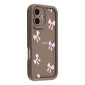 Custodia elegante in TPU antiurto per iPhone 17 con bordi rialzati - Marrone / Arco