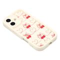 Custodia elegante in TPU antiurto per iPhone 17 con bordi rialzati - Bianca / Ciliegie con fiocco