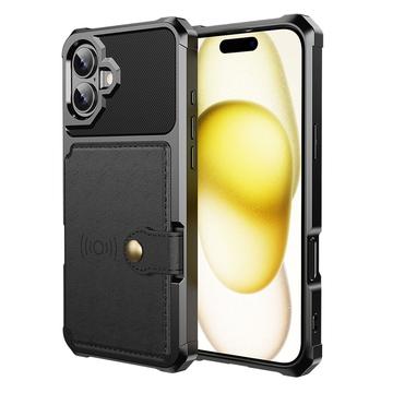 Custodia in TPU per iPhone 17 con portacarte - nera