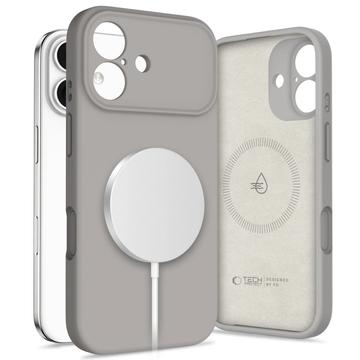 Custodia in silicone liquido iPhone 17 Tech-Protect - Compatibile con MagSafe - Grigio pietra