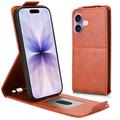 iPhone 17 Custodia verticale con supporto - Marrone