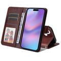 iPhone 17 Custodia a portafoglio con supporto - Marrone